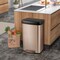 Costway 13.2 Gallon Step Trash Can Stainless Steel Airtight Garbage Bin for Home Kitchen Golden/Silver
